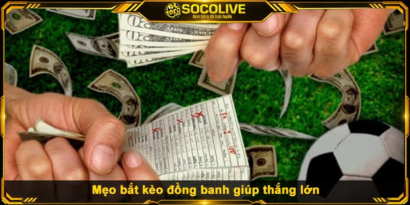 Mẹo bắt kèo đồng banh giúp thắng lớn